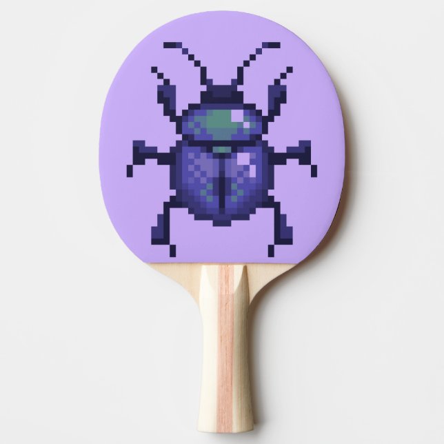 Raquete De Ping Pong Beetle kever, purple pixelart (Frente)