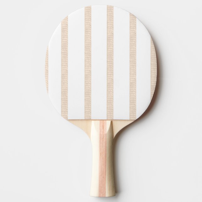Raquete de Ping Pong Bege e Listra Branca (Frente)