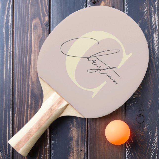 Raquete De Ping Pong Beijo de Lavanda Moderno do século Médio Elegante (Criador carregado)