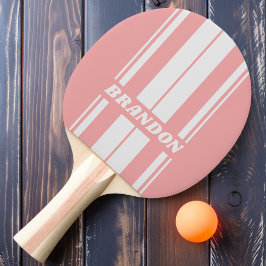 Raquete De Ping Pong Beijo Retro Listras de Placa de Duas Cores com Nom