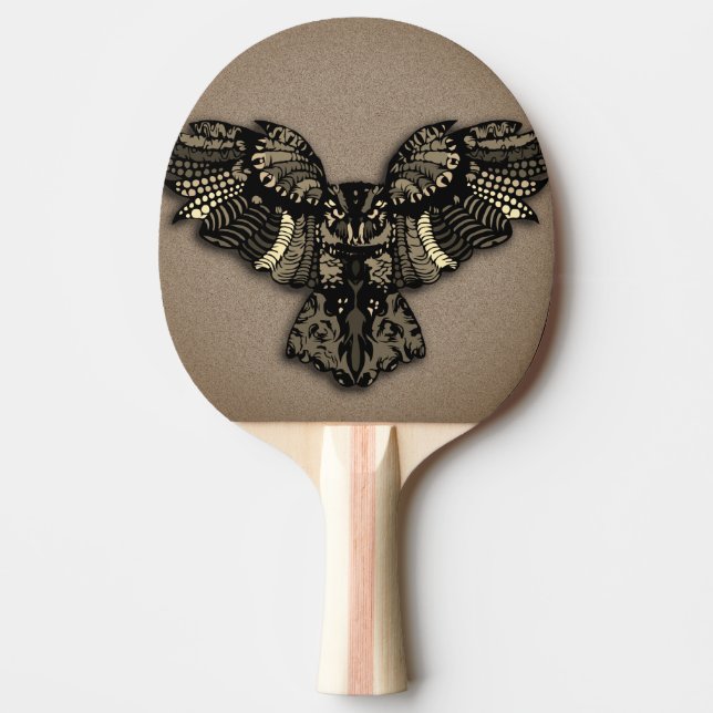 Raquete De Ping Pong Bela Coruja Rústica (Frente)