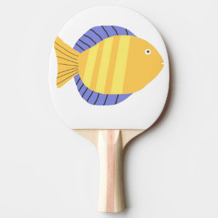 Raquete De Ping Pong bela pintura de peixes