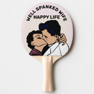 RAQUETE DE PING PONG BEM ESPANCADA ESPOSA FELIZ VIDA A PALHAR