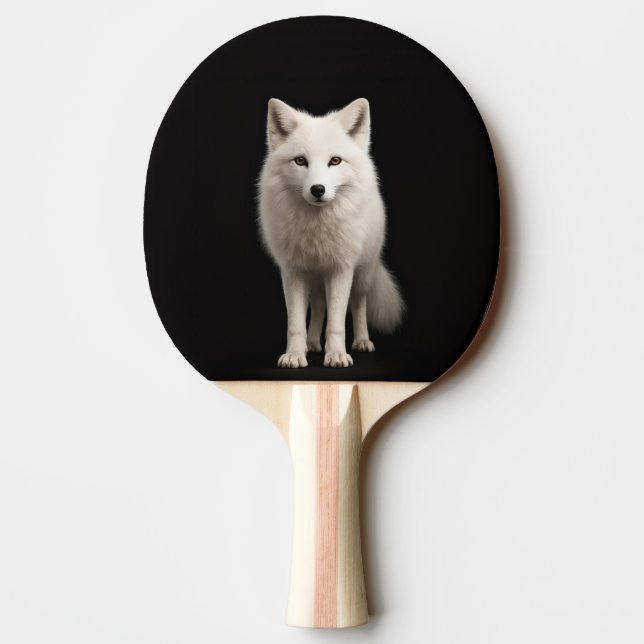 Raquete De Ping Pong Black 4 Luxe ping pong paddle, Ivory Arctic Fox (Verso)