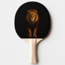 Black 4 Luxe ping pong paddle, Majestic Lion