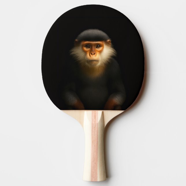 Raquete De Ping Pong Black 4 Luxe ping pong paddle, Red Douc Langur (Verso)