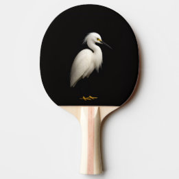 Raquete De Ping Pong Black 4 Luxe ping pong paddle, Snowy Egret