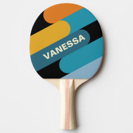 Raquete De Ping Pong Black Rainbow Fusion with Name