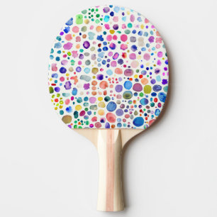 Raquete De Ping Pong Blobs de Aquarela