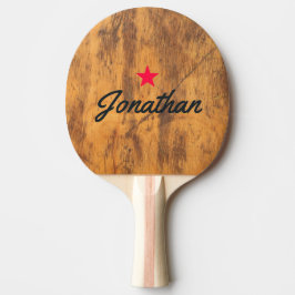Raquete De Ping Pong Bloco de Corte Assinatura da Estrela Vintage