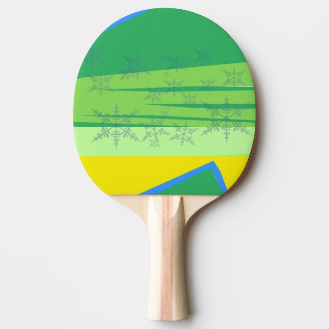 Raquete De Ping Pong Blue Snowflakes on the Sunrise Mountain (Frente)