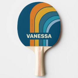 Raquete De Ping Pong Blue Sun Arch with Name