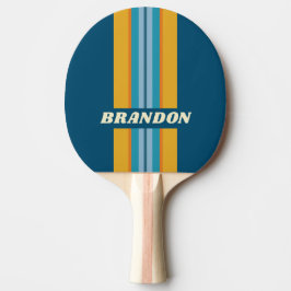 Raquete De Ping Pong Blue Sun Rally Stripe with Name