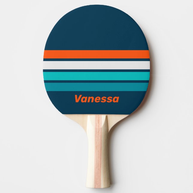 Raquete De Ping Pong Bluebottle Echo Across Striping with Name (Frente)
