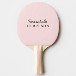 Raquete De Ping Pong Blush Pink Monogram Modern Minimal Feminine Art