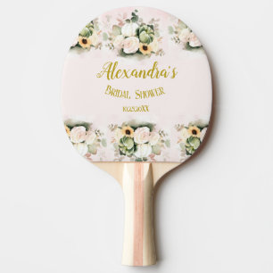 Raquete De Ping Pong Boho Abóbora Grama de Pampas Chá de Bebê Elegante