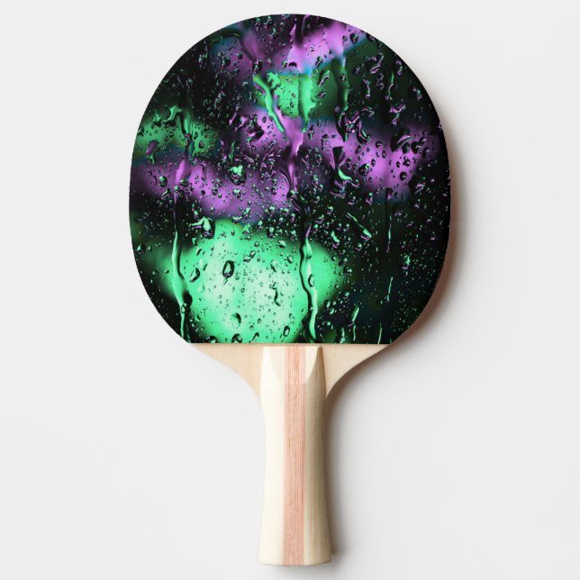 Raquete De Ping Pong Boho Green and Purple Abstract Modern Art (Frente)