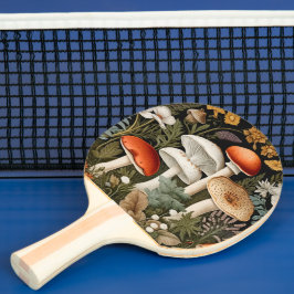 Raquete De Ping Pong Boho Woodland Mushrooms Wildflower Garden