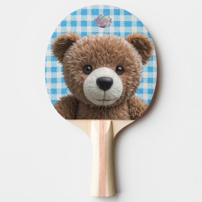 Raquete De Ping Pong Bola de Ping Pong para crianças impressas - Urso d (Frente)