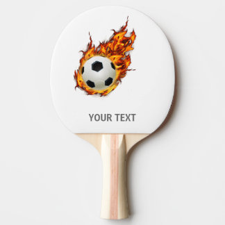 Raquete De Ping Pong Bola Personalizada de Futebol em Fogo