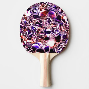 Raquete De Ping Pong Bolhas de vidro colorido ou pedras de precioso?