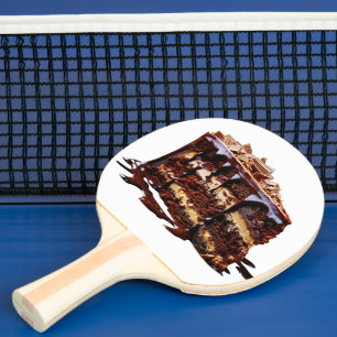 Raquete De Ping Pong Bolo de chocolate multi-camadas indulgente do Slip