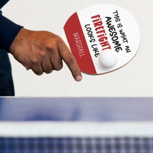 Raquete De Ping Pong Bombeiro Fantástico Personalizado Engraçado Bombei