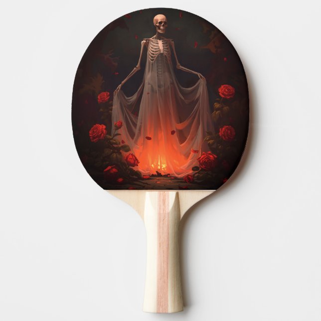 Raquete De Ping Pong Bone girl wearing a wedding dress in a forest  (Frente)