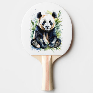 Raquete De Ping Pong Bonita Watercolor Panda Bear