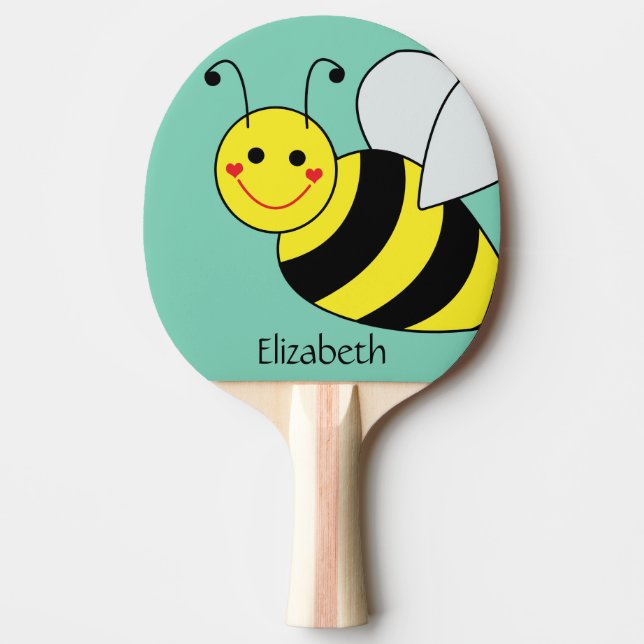 Raquete De Ping Pong Bonito Bumble a abelha personalizada (Frente)