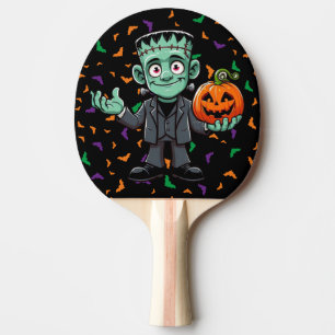 Raquete De Ping Pong Bonito monstro de Frankenstein de desenho animado