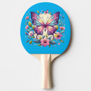 Raquete De Ping Pong Borboleta branca e colorida