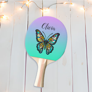 Raquete De Ping Pong Borboleta De Vidro Colorida Personalizada