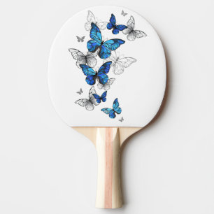 Raquete De Ping Pong Borboletas Azuis Morpho