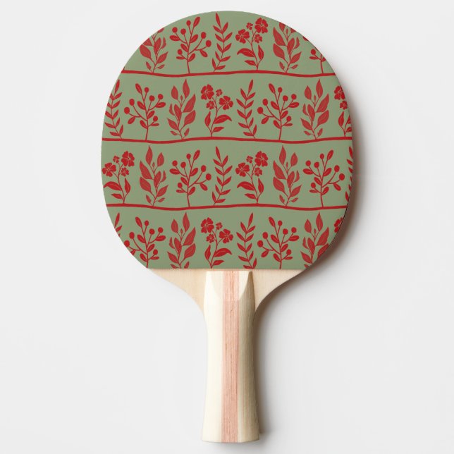Raquete De Ping Pong Botanic Rhapsody Cute Floral Silhouette Botanical (Frente)