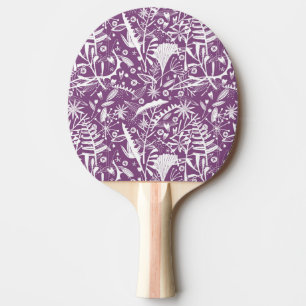 Raquete De Ping Pong Botânico Roxo Moderno