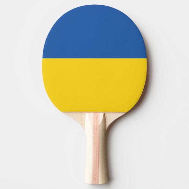 Raquete De Ping Pong Botão Bandeira da Ucrânia (Frente)