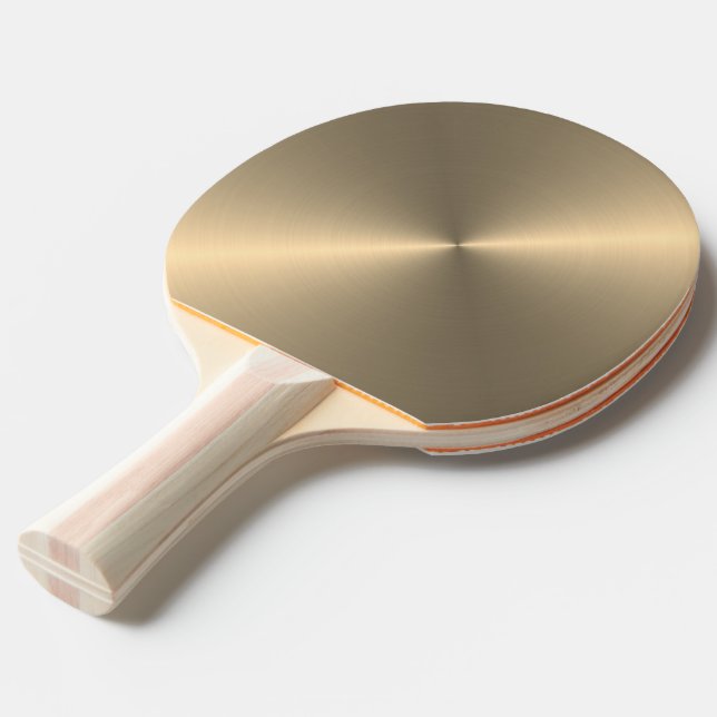 Raquete De Ping Pong Brilho Dourado (Frente inclinada)