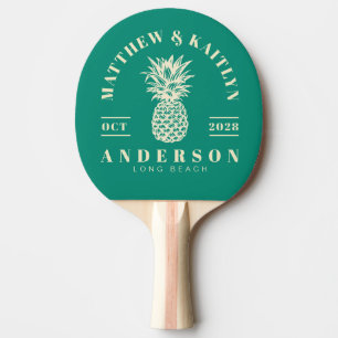 Raquete De Ping Pong Brisa de Praia Aqua Tropical Abacaxi Crista de Cas