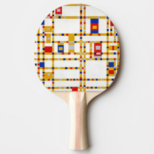 Raquete De Ping Pong Broadway Boogie Woogie Piet Mondrian