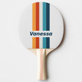 Raquete De Ping Pong Broche Vintage Thistle Listrado com Nome
