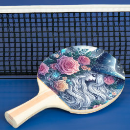 Raquete De Ping Pong Bruxa da Rosa Celestial Paisagem dos Sonhos