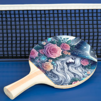 Raquete De Ping Pong Bruxa da Rosa Celestial Paisagem dos Sonhos