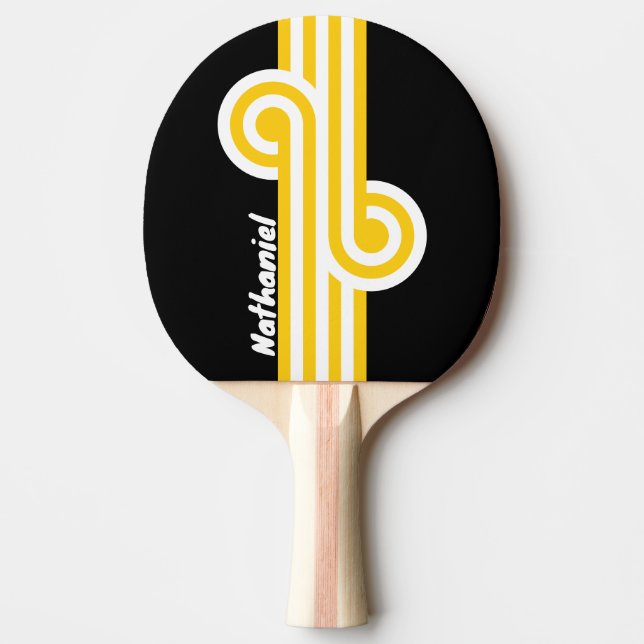 Raquete De Ping Pong Bumblebee Nostalgia Loop com Nome (Frente)