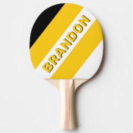 Raquete De Ping Pong Bumblebee Nostalgic Bold Stripes com Nome