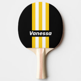 Raquete De Ping Pong Bumblebee Nostalgic Pin Stripes with Name