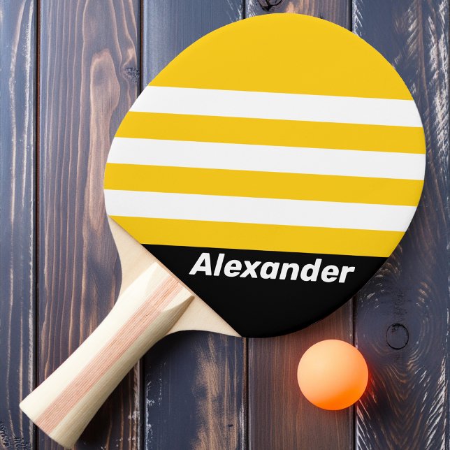 Raquete De Ping Pong Bumblebee Nostálgico Esporte com Nome (Criador carregado)