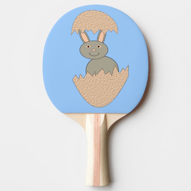 Raquete De Ping Pong Bunny Hatching from Egg Weird Ping Pong Paddle (Frente)