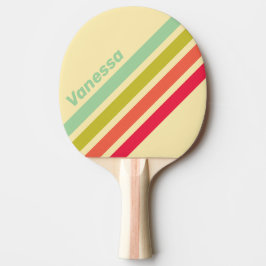 Raquete De Ping Pong Buttercream Whisper Angled Striping with Name