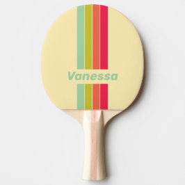 Raquete De Ping Pong Buttercream Whisper Pin Striped with Name